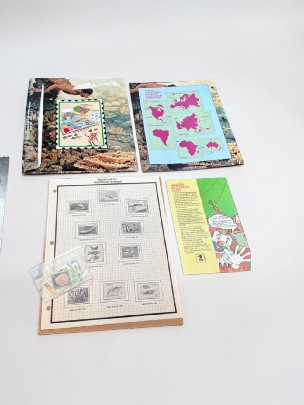 Creatures of the Sea Stamp Collecting Kit with Album and Stamps